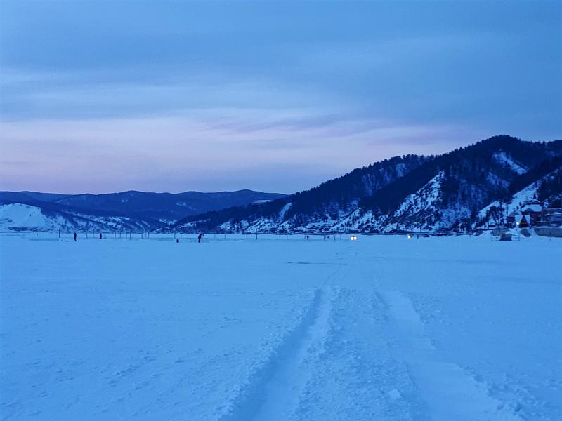 Lake Baikal sunset winter trip report