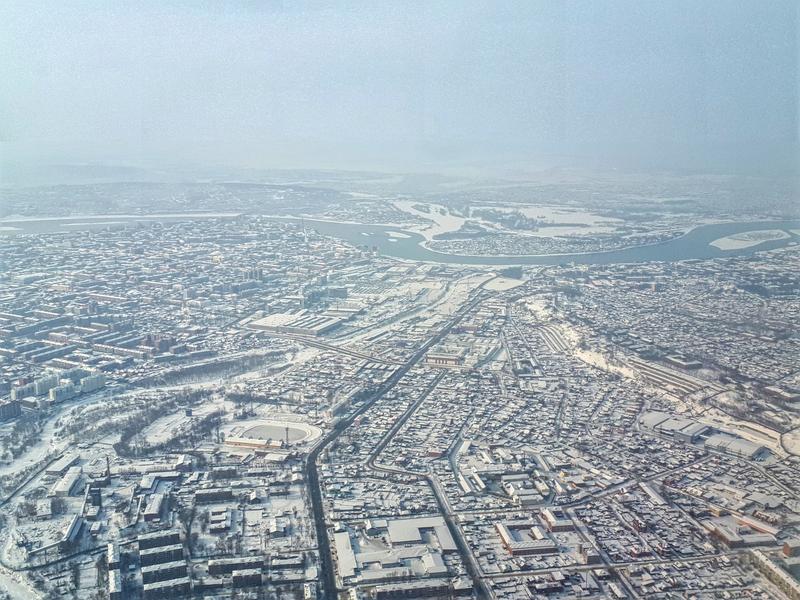 irkutsk city view plane window review aeroflot moscow