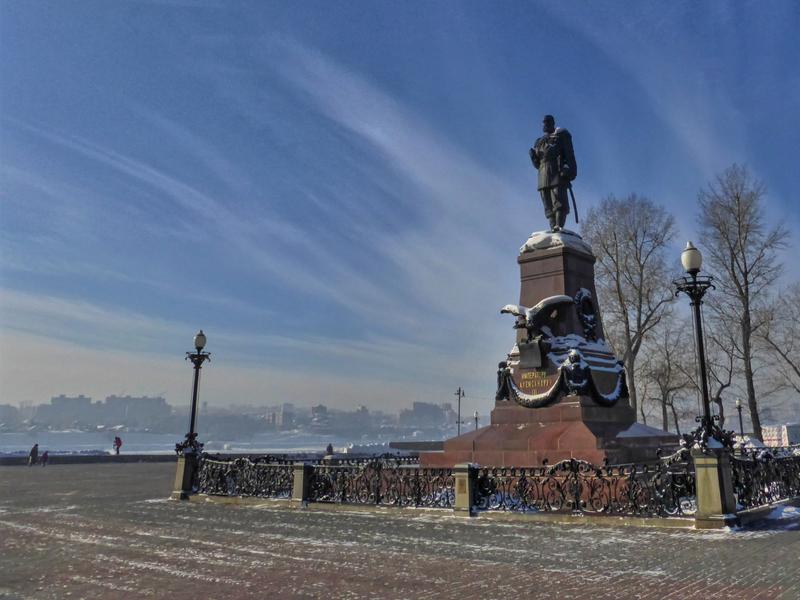 czar statue irkutsk angara river trip report guide winter