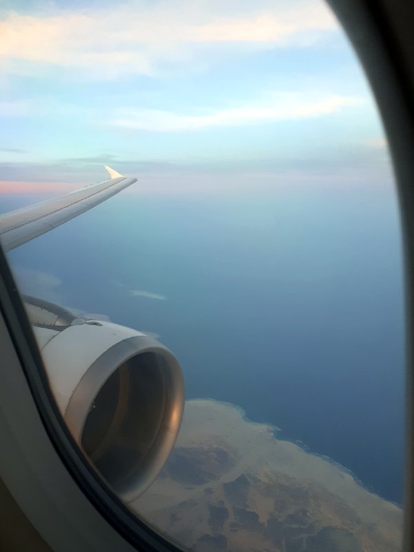 sunset view saudia red sea a320 business class