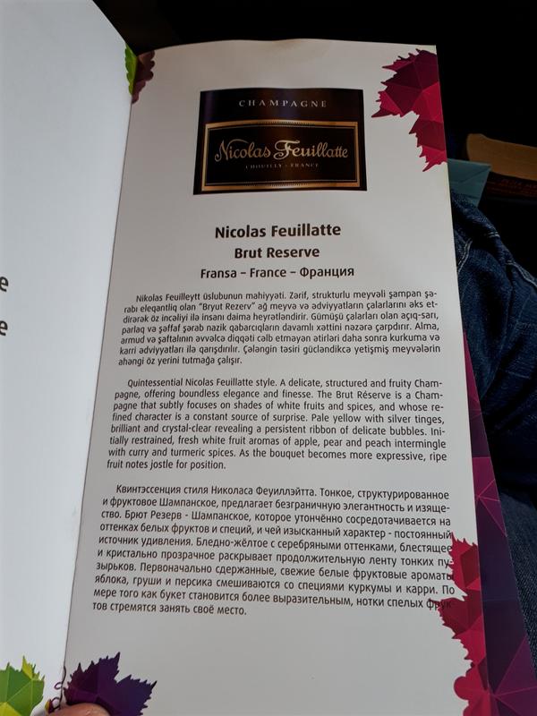 azerbaijan airlines wine list menu