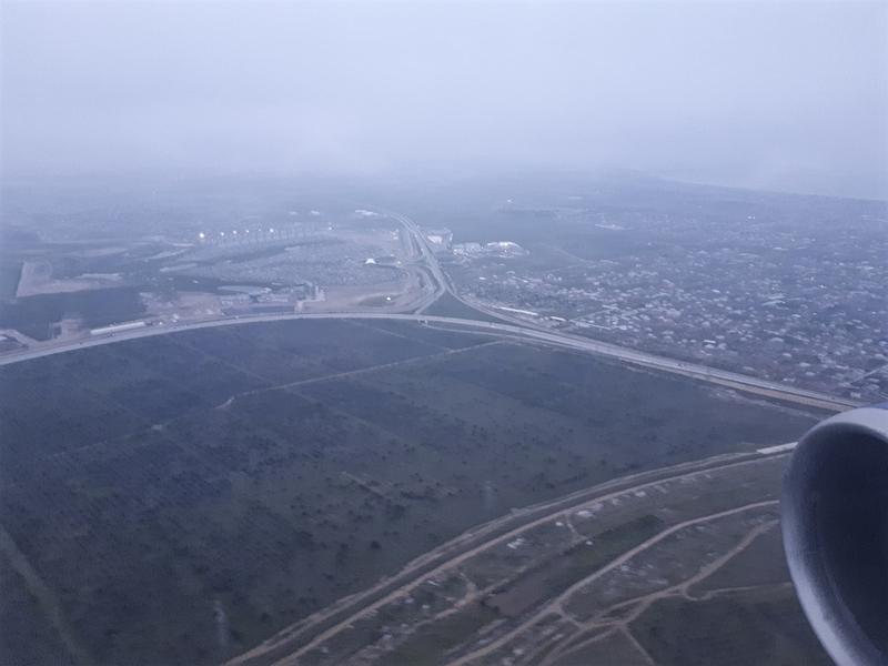 baku airport descent arrival