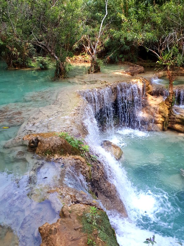 kuang si falls waterfall