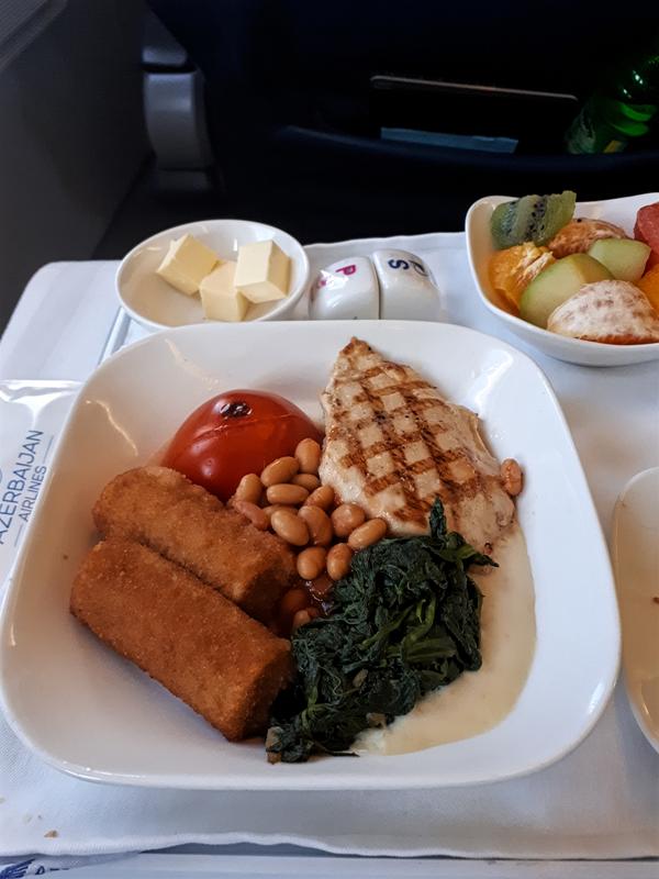 azerbaijan airlines airbus a320 breakfast business class azal