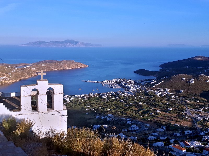 sunset view hora serifos livadi guide