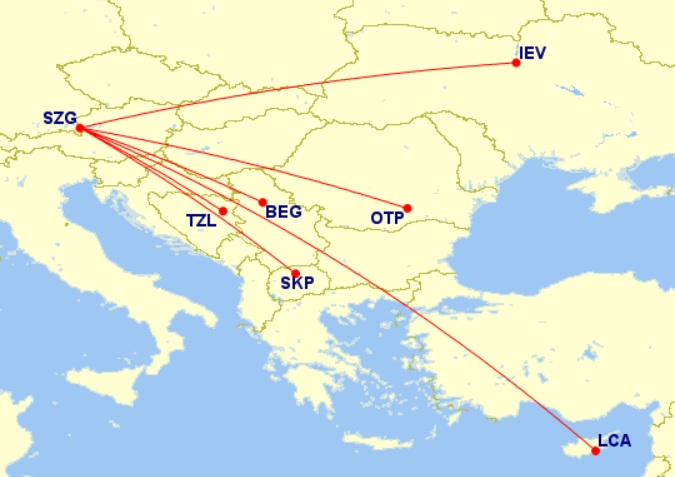 wizz air salzburg new routes bases