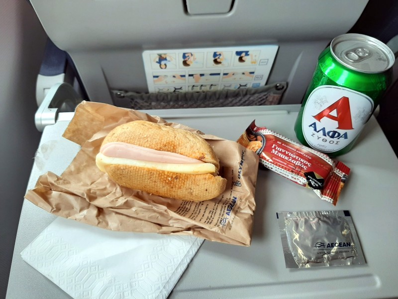 meal service aegean airlines economy class review