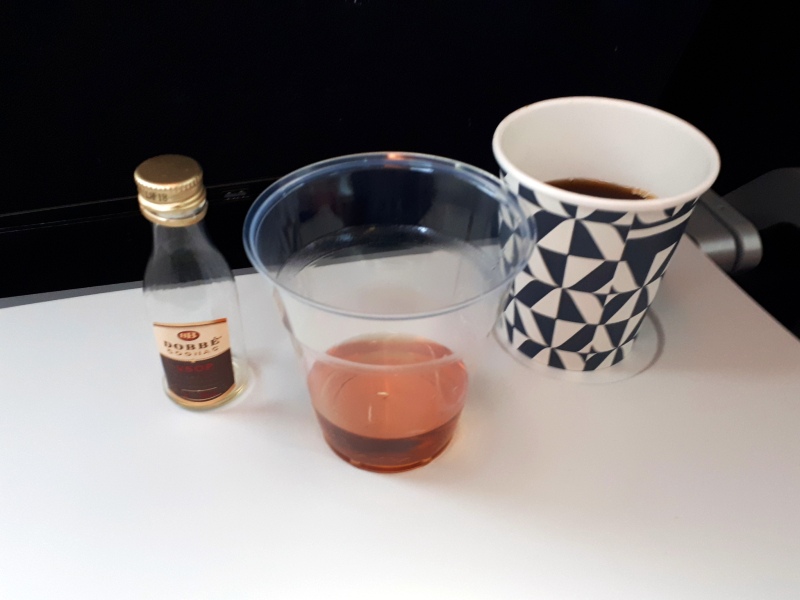 coffee cognac air france economy class review