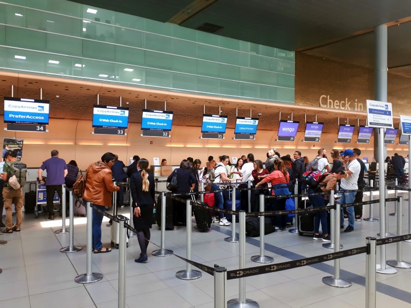 copa airlines check-in desks bogota airport