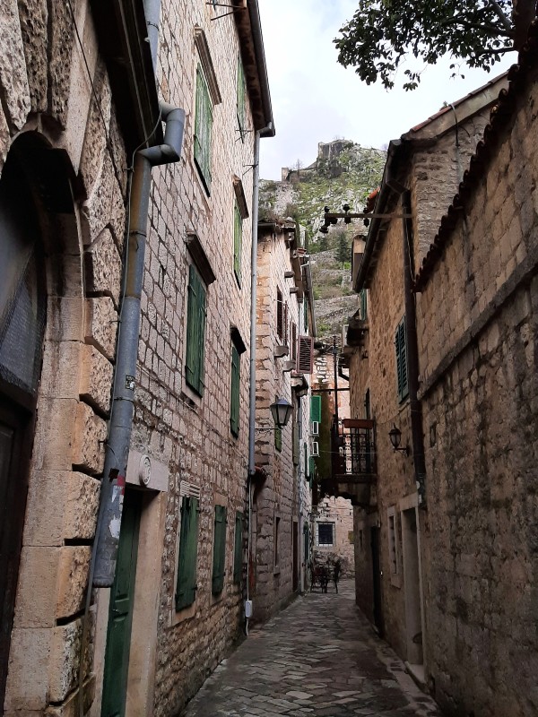 kotor old town street alley