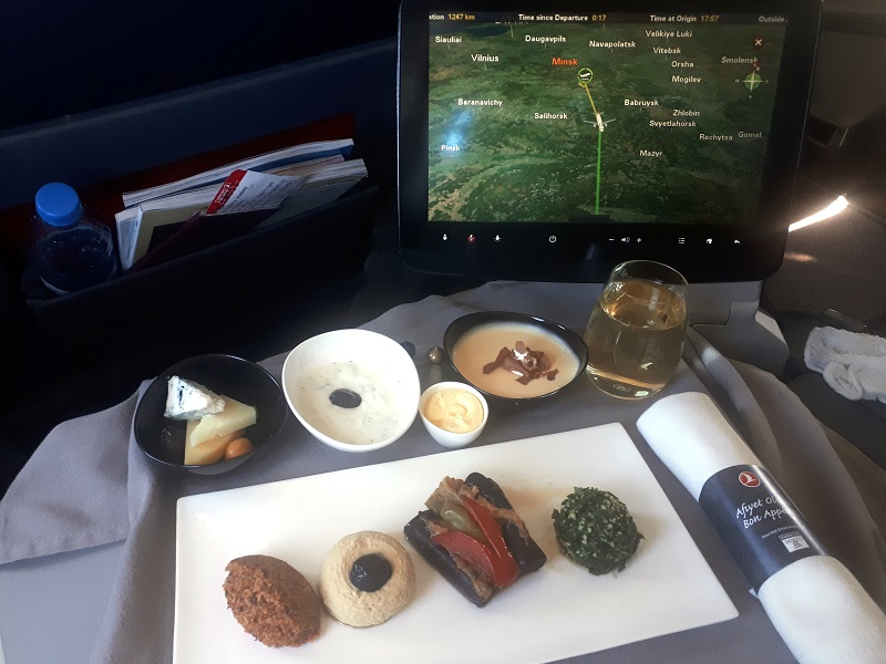 turkish airlines business class meal