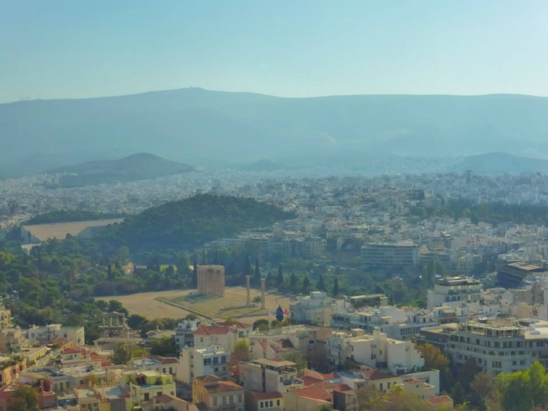 temple zeus acropolis view