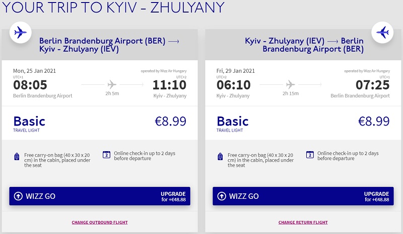 berlin kiev wizz cheap ukraine flight