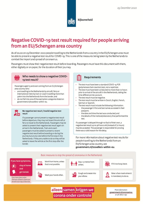 travel restrictions netherlands
