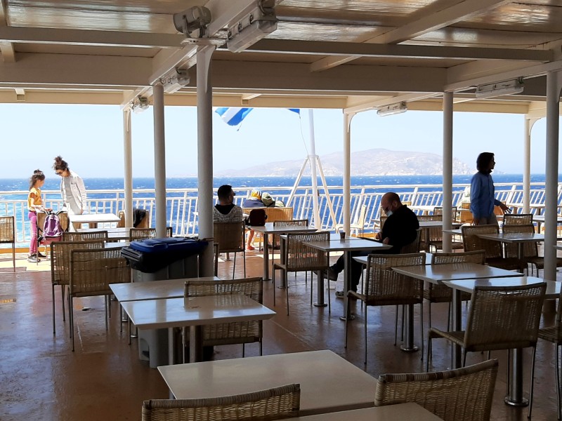 outdoor deck blue star ferries