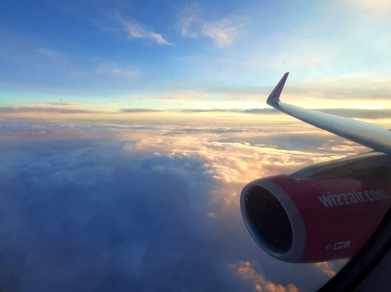 sunrise plane window