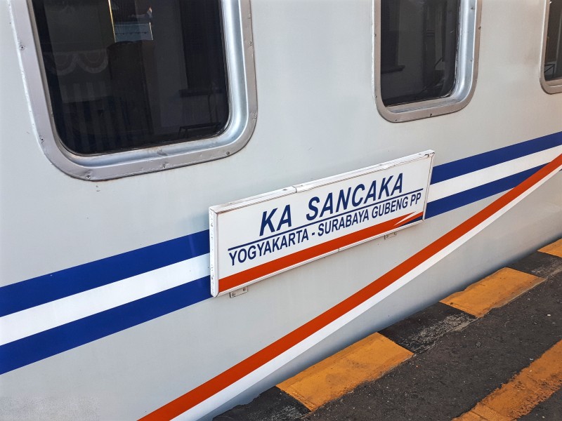 sancaka train yogyakarta surabaya indonesia