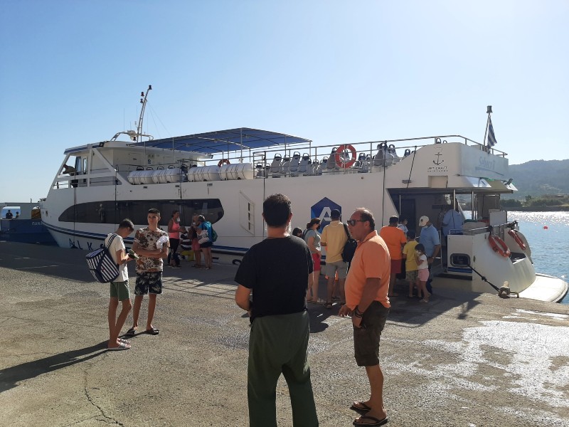 kamiros skala rhodes halki ferry