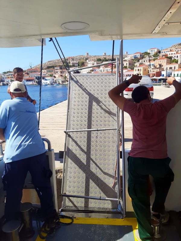 ferry crew gangway halki