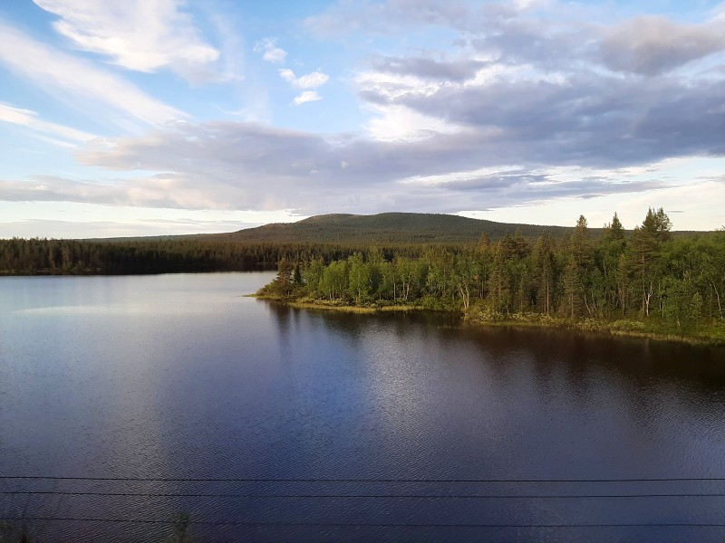 russia murmansk kem view train lake