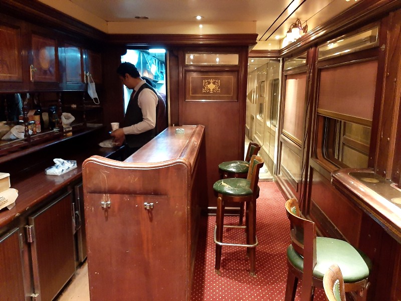 lounge car ernst watania sleeping train dining wagon bar cairo aswan
