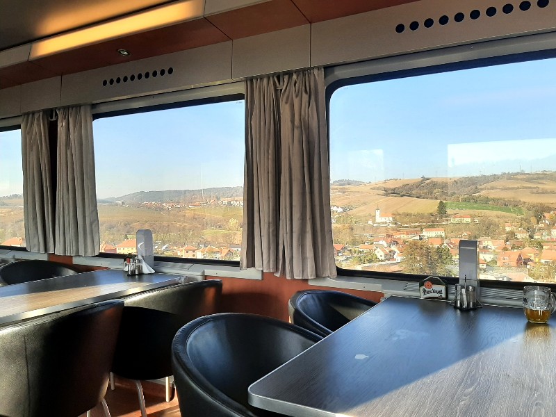dining car czech train prague trip report
