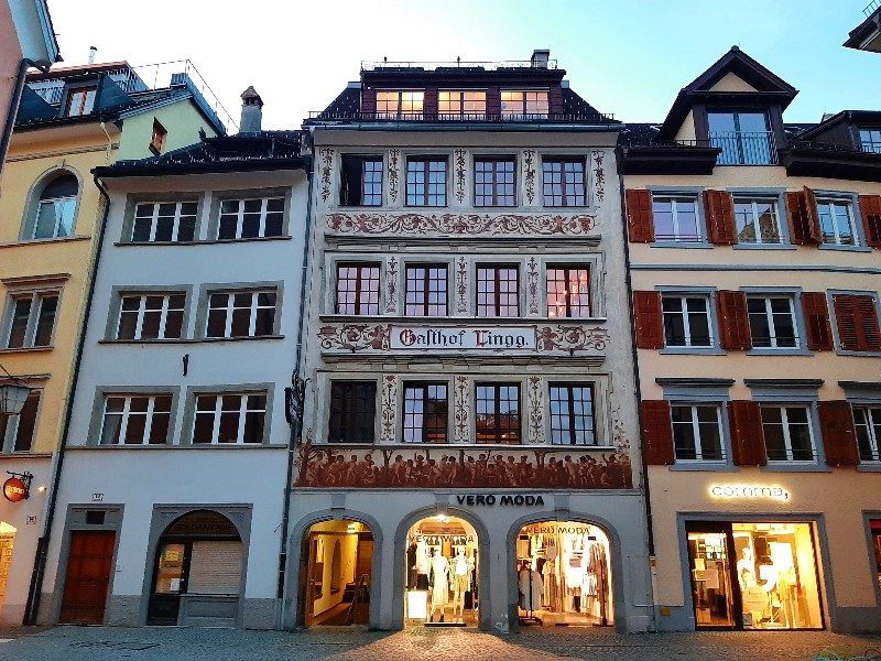medieval buildings facades feldkirch