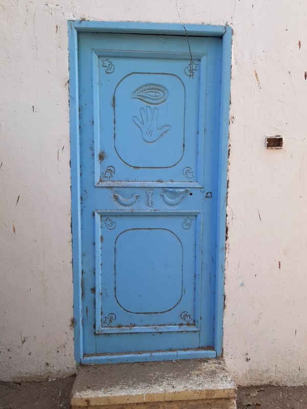 door nubian village carvings