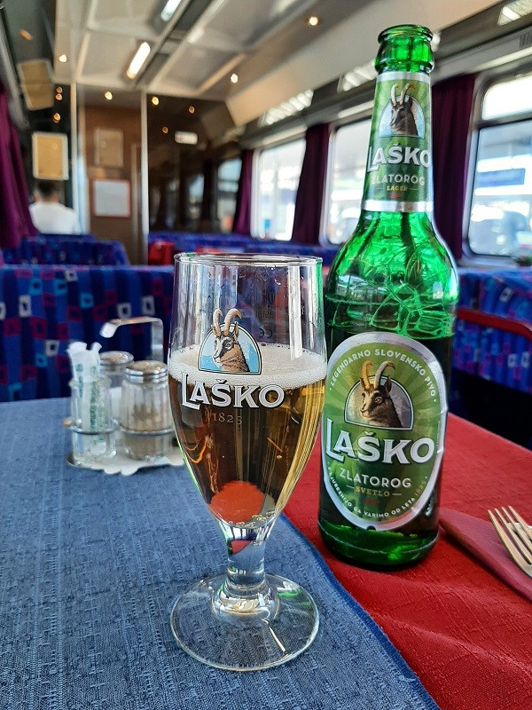 Laško beer slovenia dining car