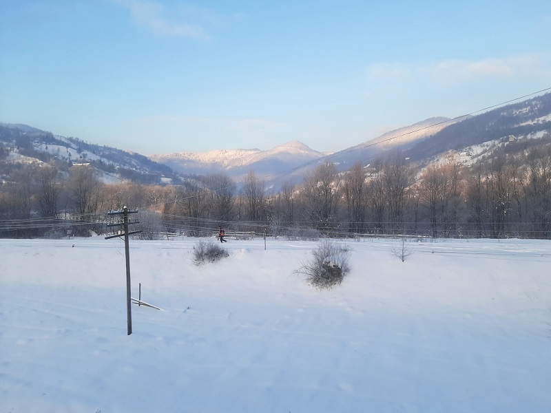 winter landscape romania ukraine bucharest sighetu marmatiei train