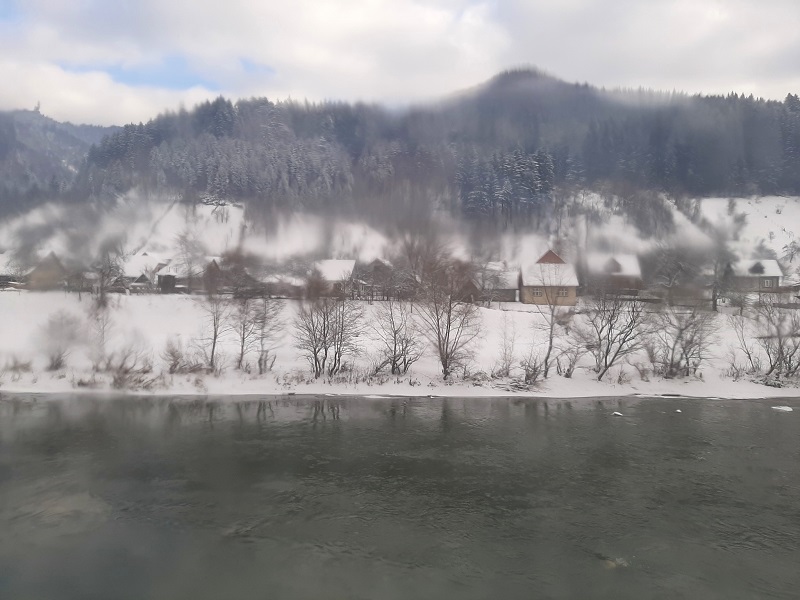 tisza river view carpathians ukraine