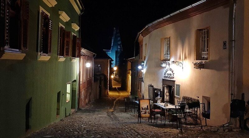 sighisoara old town night