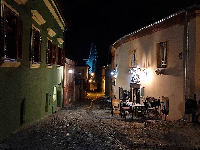 sighisoara old town night