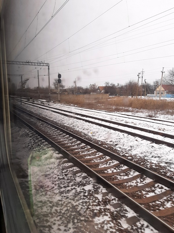 eastern ukraine train railway view