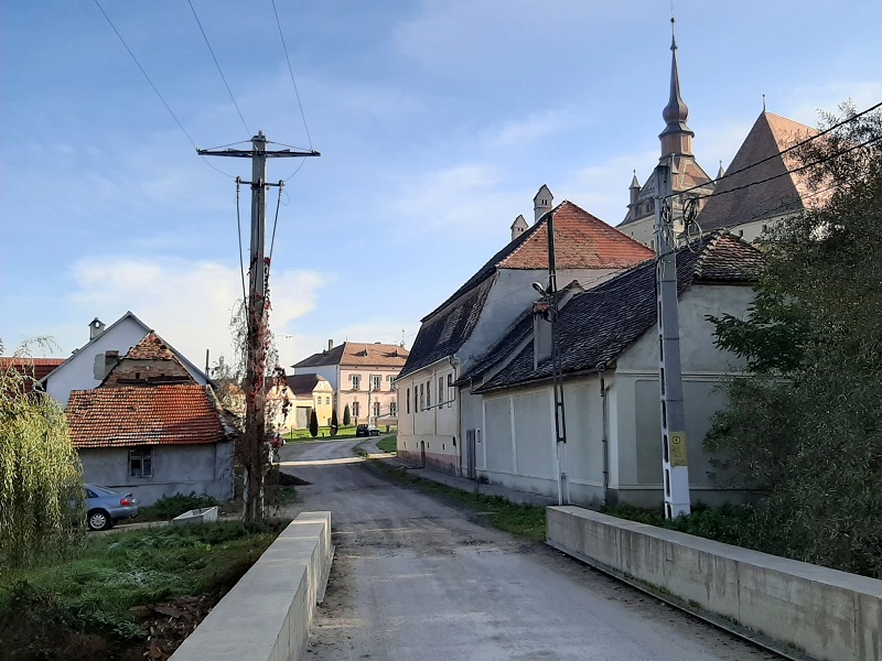 village streets saxon fortified church