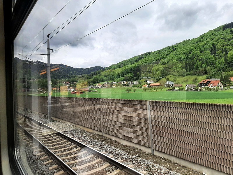 austria countryside croatia eurocity train