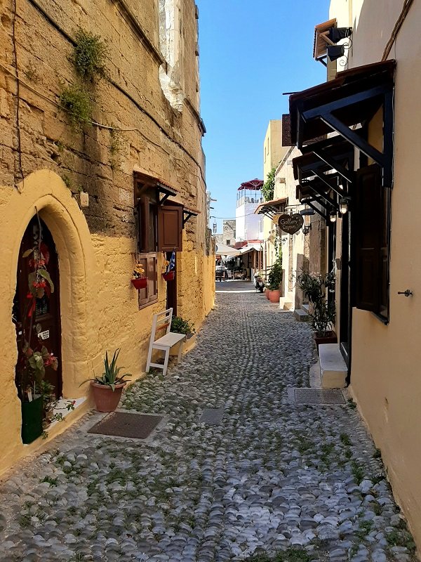 winding street medieval town
