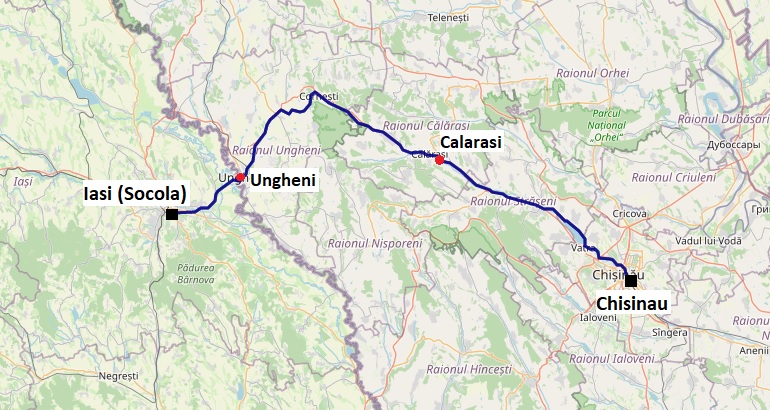 chisinau iasi train route