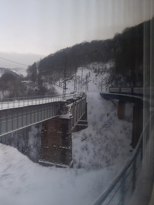 mountain railway bridge