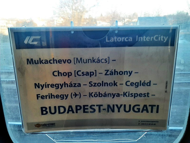 latorca intercity mukachevo budapest ukraine hungary