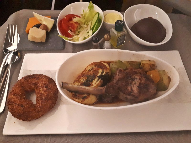 business class food