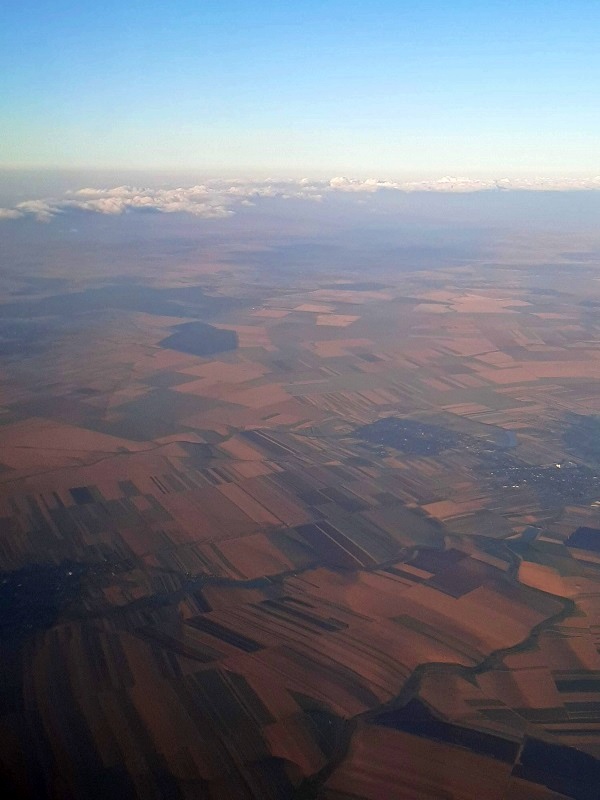 romania carpathians view air