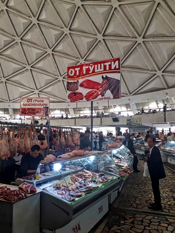 chorsu bazaar horse meat uzbekistan