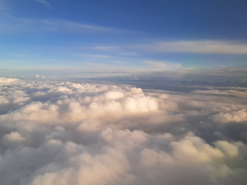 clouds aeroplane