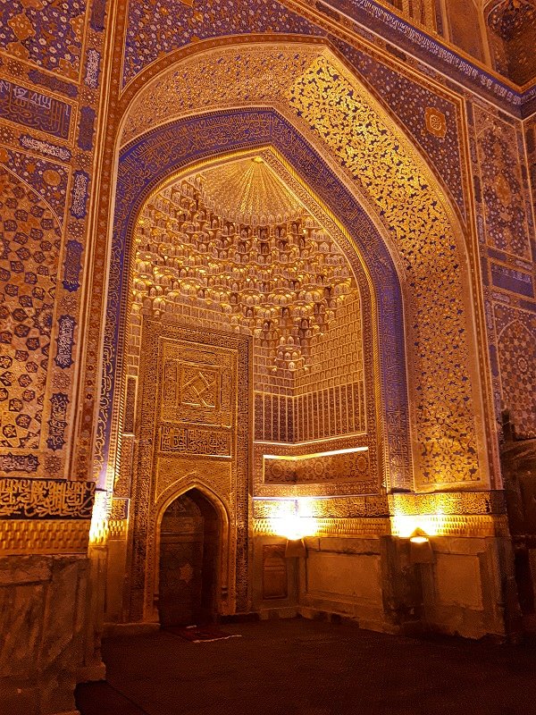 tilla-kari gold-covered madrassa samarkand