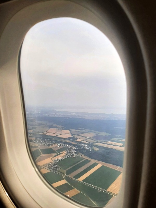 plane window view