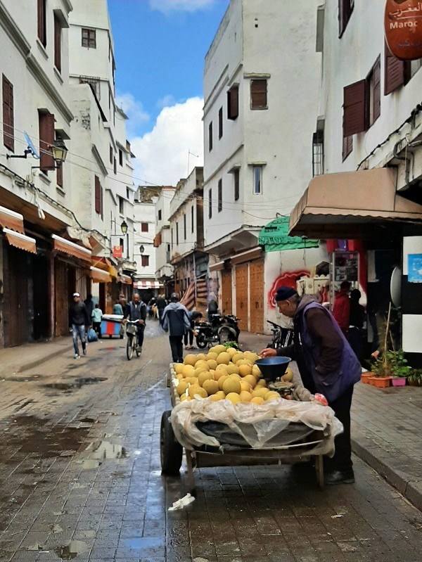 man cart melon seller casablanca medina worth visit