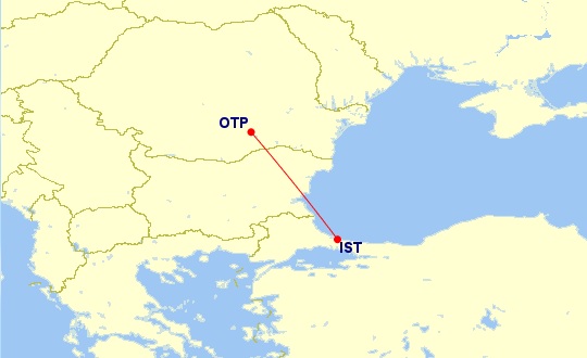istanbul bucharest map
