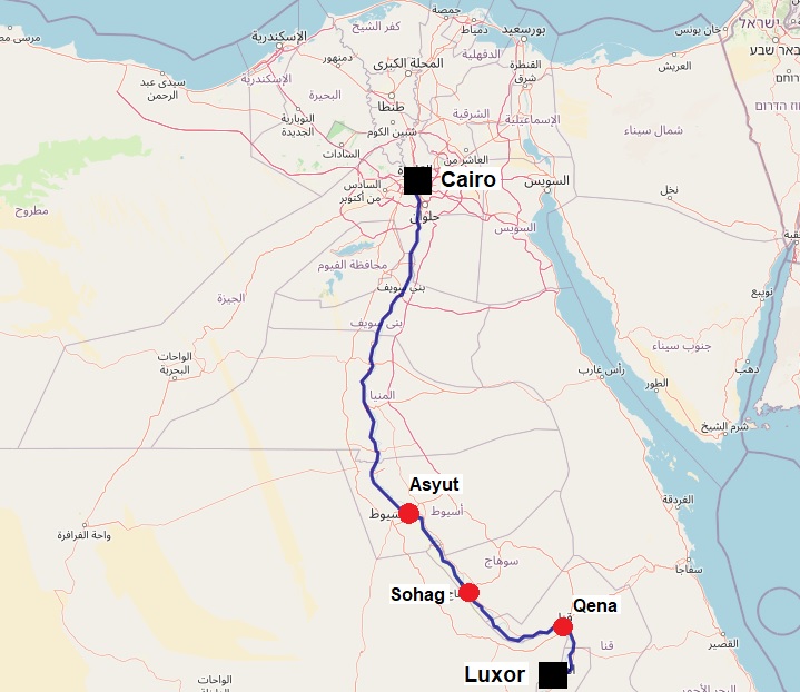 map railways egypt