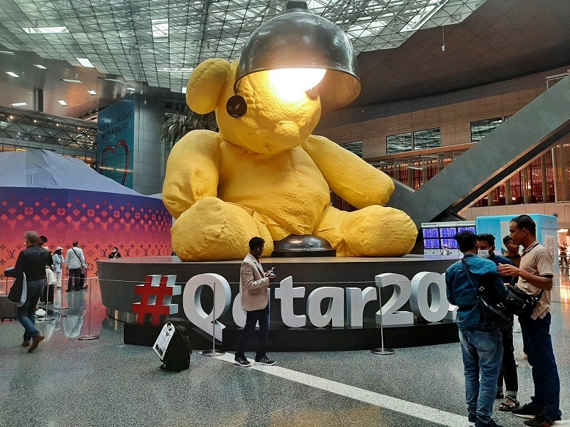 doha airport teddy bear